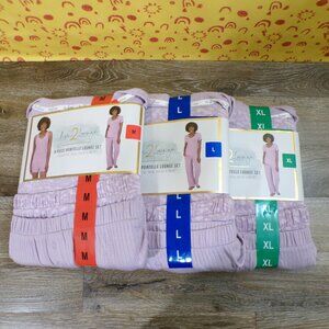 Live2Lounge NWT Women’s 4-pc Pointelle Lounge Set Purple (Lavender F): M, L, XL